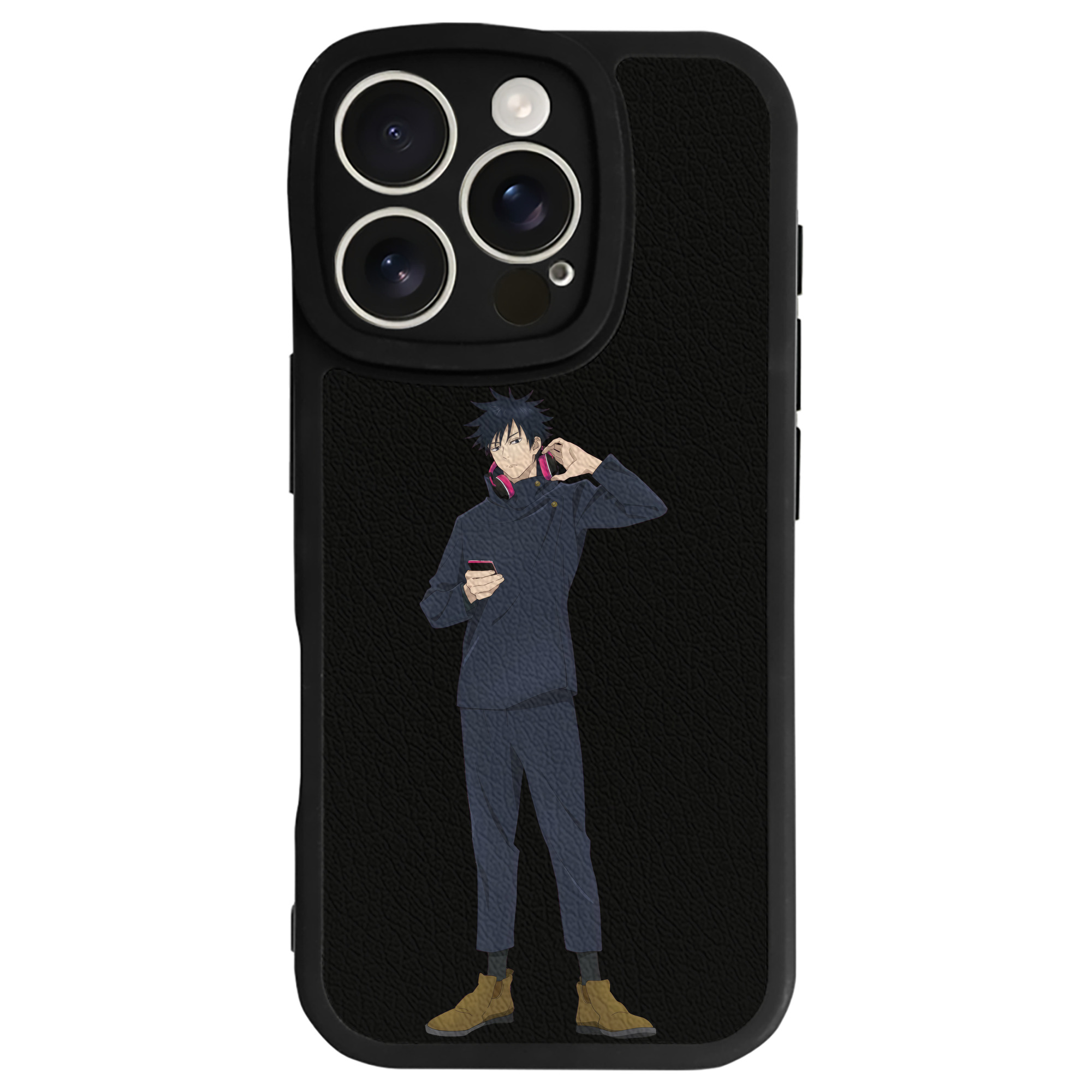 （画像用） 呪術廻戦 Jujutsu Kaisen 【iPhone 16シリーズ対応】シリコンスマホケース（レザー調） 材質：シリコン